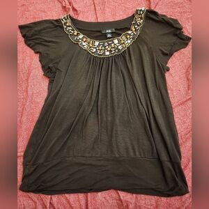Embellished Brown Top